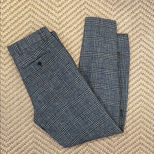 Club Monaco Wool Blend Plaid Charcoal Checkered Slim Dress Pants - 31